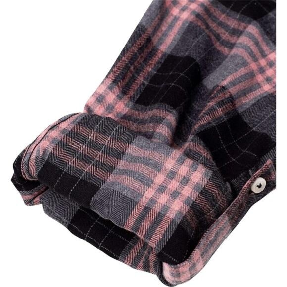 Womens Flannel Shirt Long Sleeve Plaid Shacket Soft Casual - Picture 5 of 7